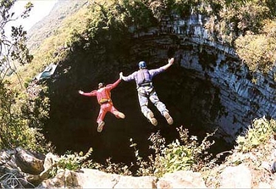 Cave BASE Jump